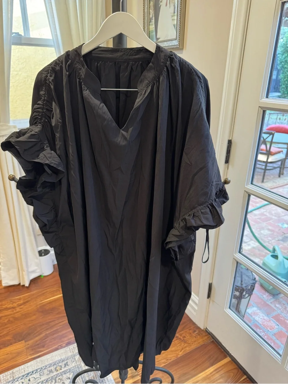 Unbranded Black Women's Ruffle-Sleeve Coverup Swim suit One Size
